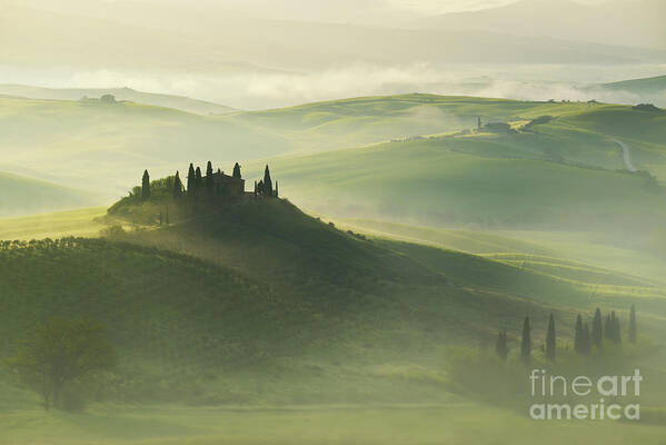 Field Poster featuring the photograph Val d'Orcia by Jaroslaw Blaminsky
