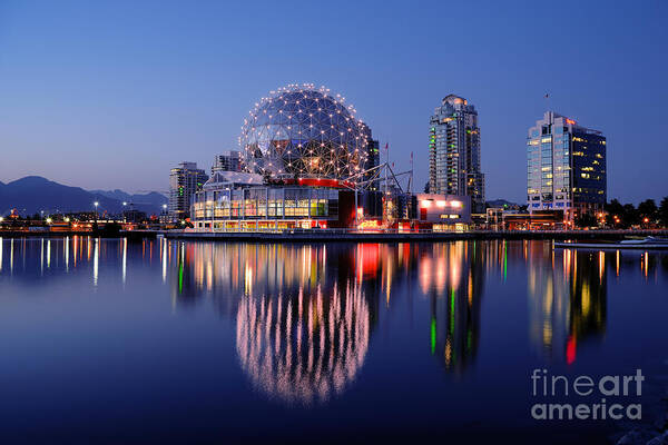 Terry Elniski Photography Poster featuring the photograph Vancouver - False Creek At Dusk by Terry Elniski