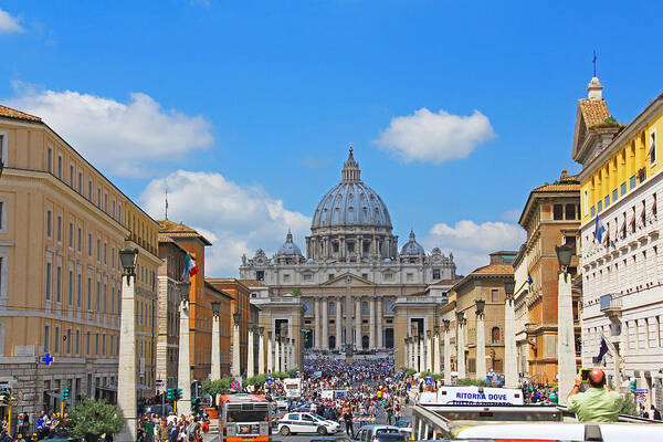 Vatican Poster featuring the photograph Vatican City - St. Peters by Richard Krebs