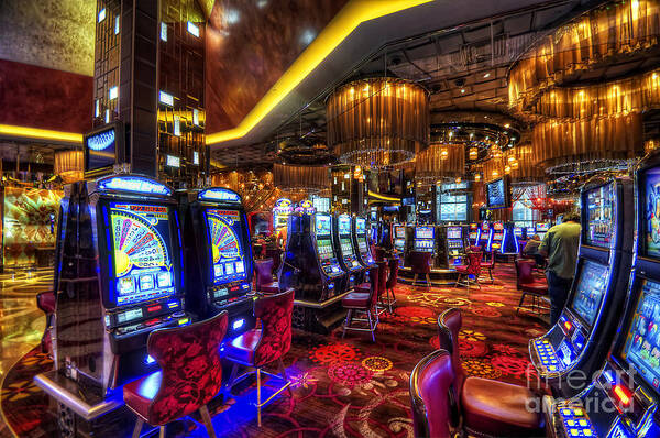 Art Poster featuring the photograph Vegas Slot Machines by Yhun Suarez