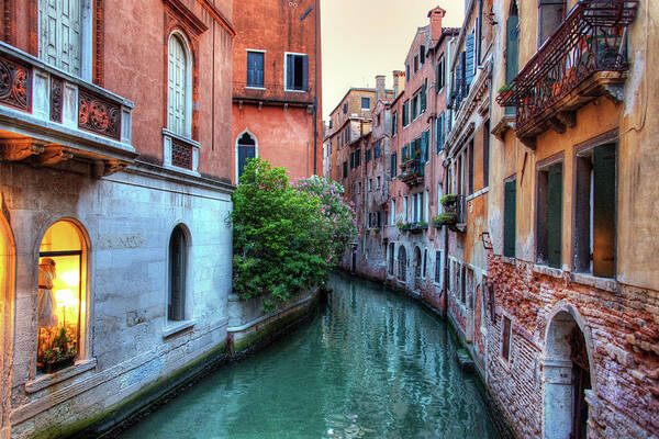 Tranquility Poster featuring the photograph Venice Canals by Emad Aljumah