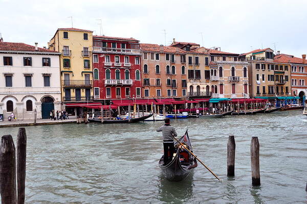 Venice Italy. Gondola Ride Poster featuring the photograph Venice Gondola Ride by Sue Morris