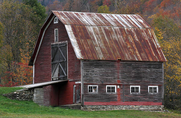 New Poster featuring the photograph Vermont Barn Art by Juergen Roth