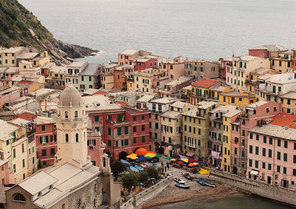 Vernazza Poster featuring the photograph Vernazza Italy by Kim Fearheiley