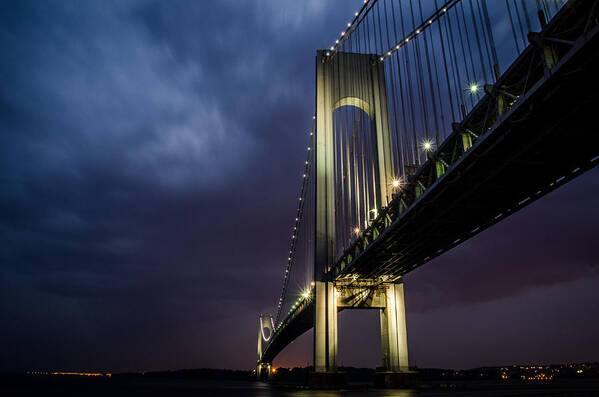 Verrazano-narrows Bridge Poster featuring the photograph Verrazano-Narrows Bridge by Johnny Lam