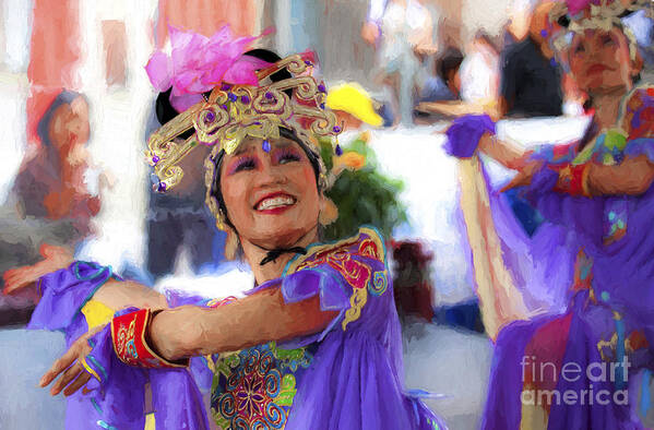 Vietnamese Dancer Poster featuring the photograph Vietnamese dancer by Sheila Smart Fine Art Photography