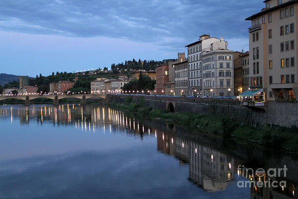 Landscape Poster featuring the photograph View From the Bridge Florence by Jack Ader