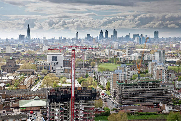 Construction Site Poster featuring the photograph View Of East London by James Burns