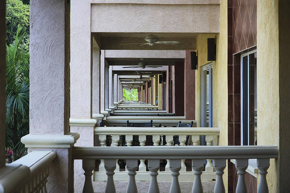 Architecture Poster featuring the photograph View Through Balconys by Nick Mares