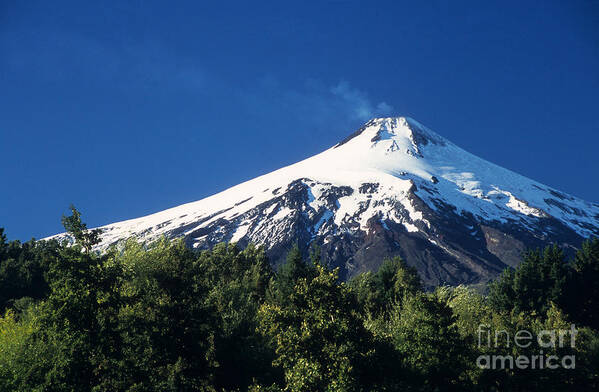 Chile Poster featuring the photograph Villarrica volcano Chile by James Brunker