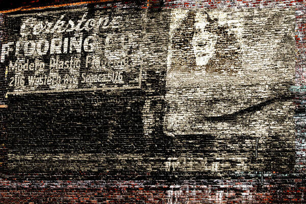 Vintage Brick Wall Poster featuring the photograph Vintage Brick Wall - Advertising by Marie Jamieson