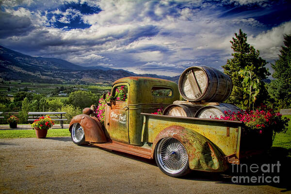 Oliver Twist Poster featuring the photograph Vintage Chevy Truck at Oliver Twist Winery by David Smith