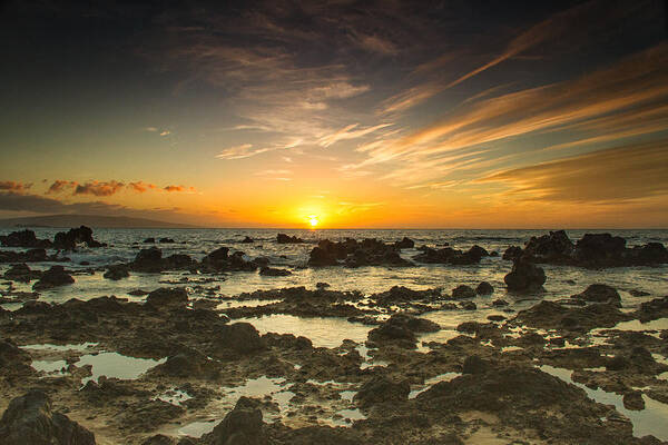 Maui Beach Sunset Poster featuring the photograph Wailea sunset by Kunal Mehra