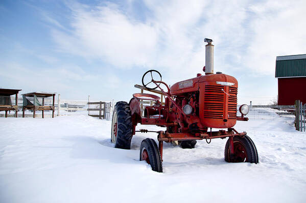 Tractor Poster featuring the photograph Waiting by Courtney Webster