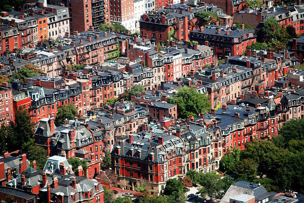 Boston Poster featuring the photograph Walking through Boston 7 - Rooftop View by Norma Brock