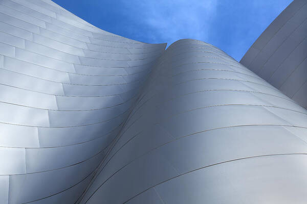 Walt Disney Concert Hall Poster featuring the photograph Walt Disney Concert Hall Architecture Los Angeles California Abstract by Ram Vasudev