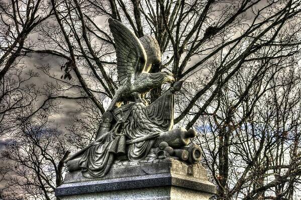 Civil War Poster featuring the photograph War Eagles - 88th PA Volunteer Infantry Cameron Light Guard-D1 Oak Hill Autumn Gettysburg by Michael Mazaika