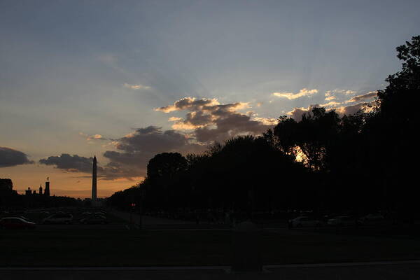 Washington Poster featuring the photograph Washington DC - Washington Monument - 01134 by DC Photographer