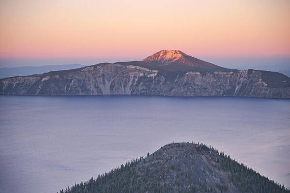 Crater Lake Poster featuring the photograph West Side Sunset by Melany Sarafis