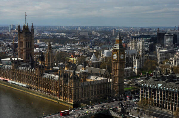 London Poster featuring the photograph Westminster and Big Ben London by Diane Lent