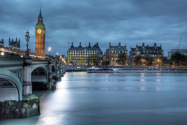Clock Tower Poster featuring the photograph Westminster by Gustavo's Photos
