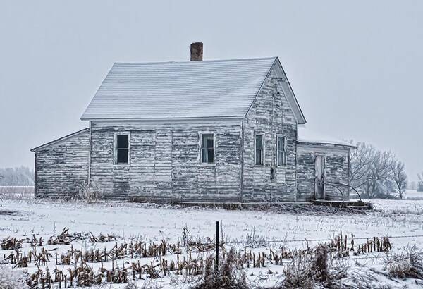 Abandoned House Poster featuring the photograph Winter House by Don Durfee