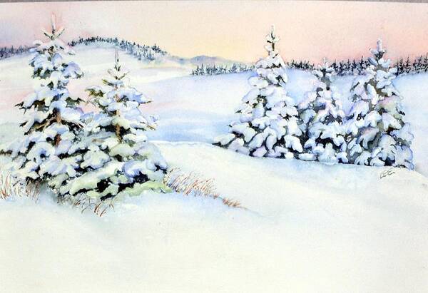 Winter Painting Poster featuring the painting Winter Morning by Pamela Lee