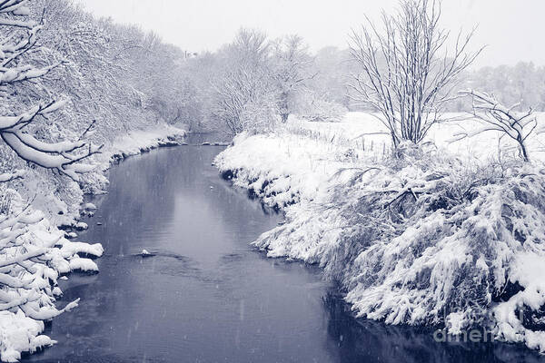 Landscape Poster featuring the photograph Winter river by Liz Leyden