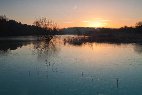 Stations Pit Nature Reserve Poster featuring the photograph Winter Sunrise by Nick Atkin