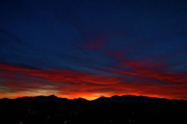 Landscapes Poster featuring the photograph Winter Sunset by Jeremy Rhoades