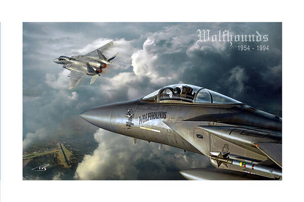 Mcdonnell-douglas F-15 Eagle Poster featuring the digital art Wolfhounds by Peter Van Stigt