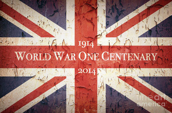 1914 Poster featuring the photograph World War One Centenary Union Jack by Jane Rix