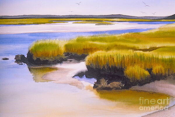 Water Poster featuring the painting Yarmouthport Marsh by Karol Wyckoff