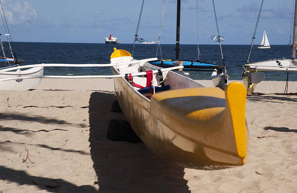 Yellow Sailboat Photo Poster featuring the photograph Yellow Sailboat Florida by Bob Pardue