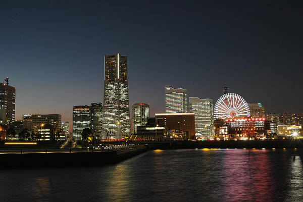 Yokohama Poster featuring the photograph Yokohama Night View by By Tddch