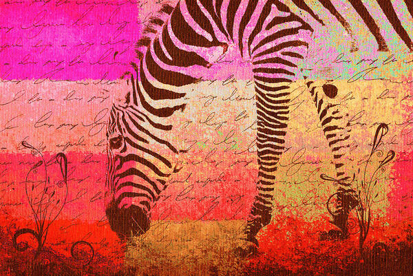 Zebra Poster featuring the digital art Zebra Art - t1cv2blinb by Variance Collections