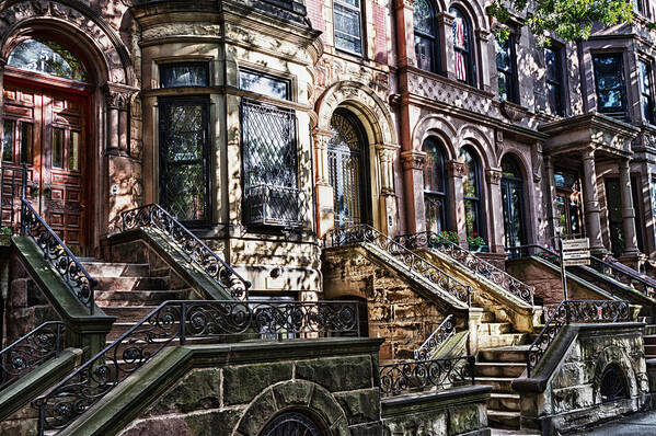 Architecture Poster featuring the photograph Park Slope Building 33 Take 5 by Val Black Russian Tourchin