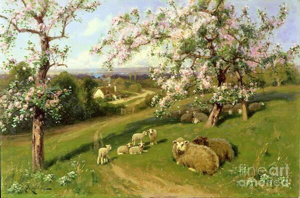 Spring Poster featuring the painting Spring, one of a set of the four seasons by Arthur Walker Redgate
