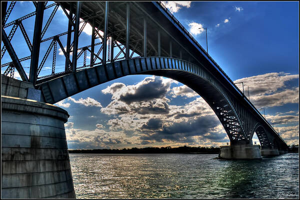  Poster featuring the photograph 012 Peace Bridge Series II Beautiful Skies by Michael Frank Jr