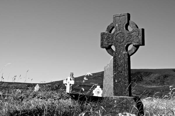Irish Crosses Poster featuring the photograph Celtic Crosses of Ireland #1 by Leslie Lovell