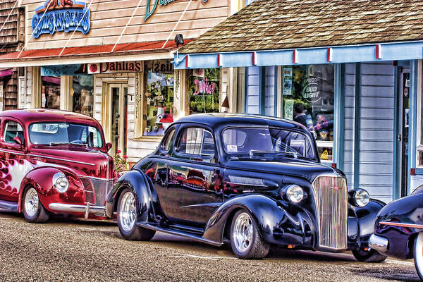 Florence Oregon Poster featuring the photograph Classic Car Show #1 by Carol Leigh