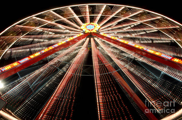 Amusement Park Poster featuring the photograph Ferris wheel #1 by Mats Silvan