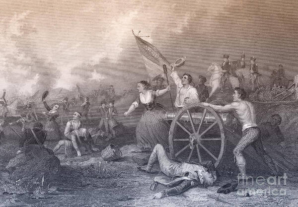 America Poster featuring the photograph Molly Pitcher At The Battle Of Monmouth #1 by Photo Researchers