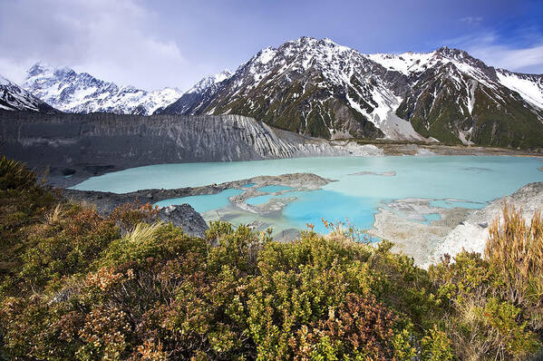 Mueller Glacier Poster featuring the photograph Mount Cook National Park #1 by Ng Hock How