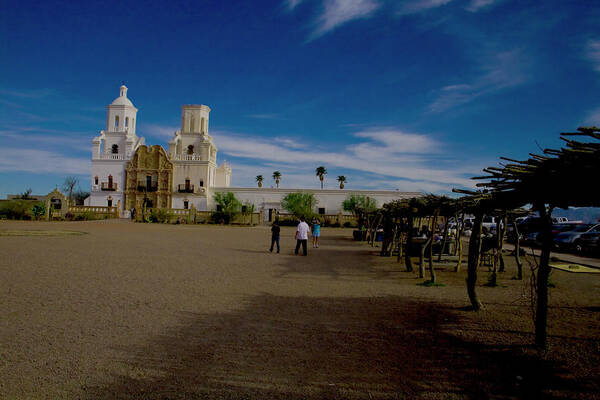 Color Poster featuring the photograph San Xavier del Bac Mission #1 by Tom Singleton
