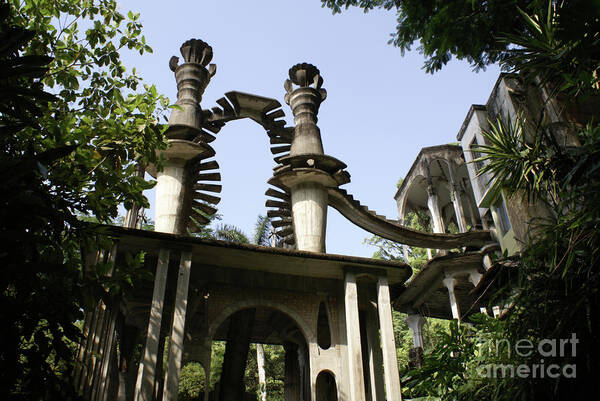 Mexico Poster featuring the photograph Stairway to the Sky Las Pozas Mexico #1 by John Mitchell