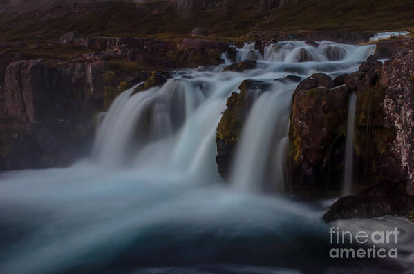 Iceland Poster featuring the photograph Waterfall #12 by Jorgen Norgaard