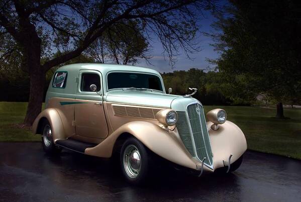 1935 Studebaker Poster featuring the photograph 1935 Studebaker Panel Van by Tim McCullough
