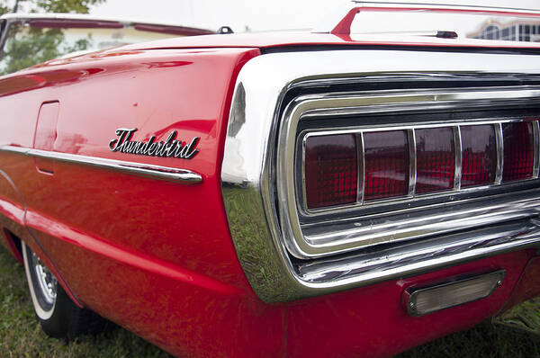 Thunderbird Poster featuring the photograph 1965 Ford Thunderbird Tail Light by Glenn Gordon