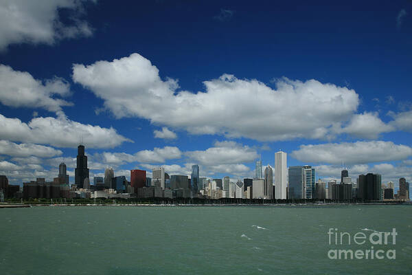 Chicago Poster featuring the photograph Chicago Skyline #2 by Timothy Johnson